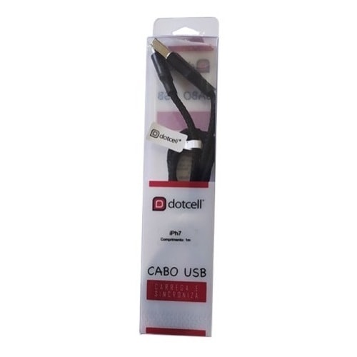 CABO USB IPHONE DOTCELL DC-1114 PRETO — foto 1