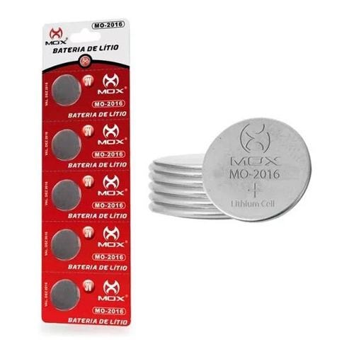 Bateria De Lítio Botão 3v Cartela C/ 5 Mox Mo-cr2016 MO-2016 — foto 1