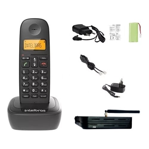 Aparelho Telefone Sem Fio Para Chip 3g Gsm Claro Vivo Tim Oi INTELBRAS 2510 - Preto — foto 1