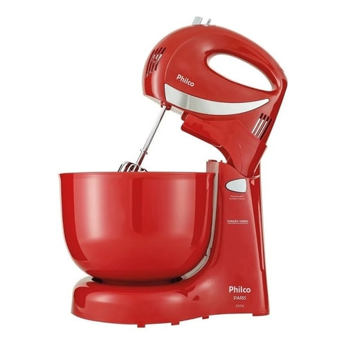 Batedeira Com Pedestal Philco Paris Vermelha 127v Leia — foto 1