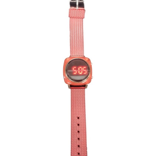 Relógio Digital Feminino Barato Led Diversas Cores Lindo - Vermelho - Preto — foto 1