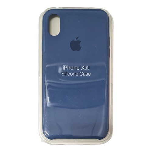 Capa Capinha Case Aveludada Para iPhone X / Xs / 10 - Azul-aço — foto 1