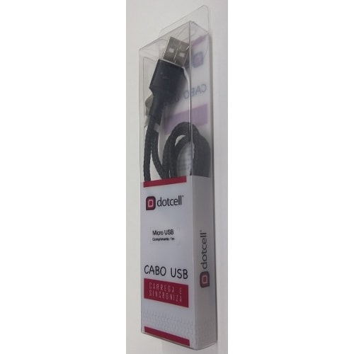 Cabo Micro Usb Dotcell Dc-1113 Preto Carrega E Sincroniza — foto 1