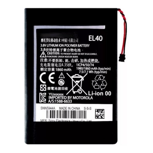 Bateria Moto E Xt1022 El40 Nova Original Retirada 3,8v — foto 1