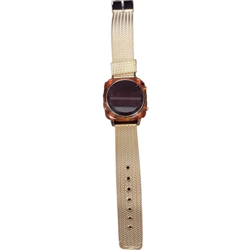 Relógio Digital Feminino Barato Led Diversas Cores Lindo - Dourado - Preto — foto 1