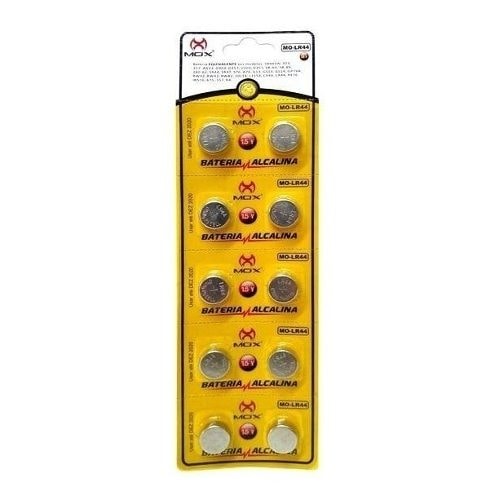 10 Bateria Mox Mo-lr44 1.5v Alcalina 1 Cartela Lr44 Lr-44 — foto 1
