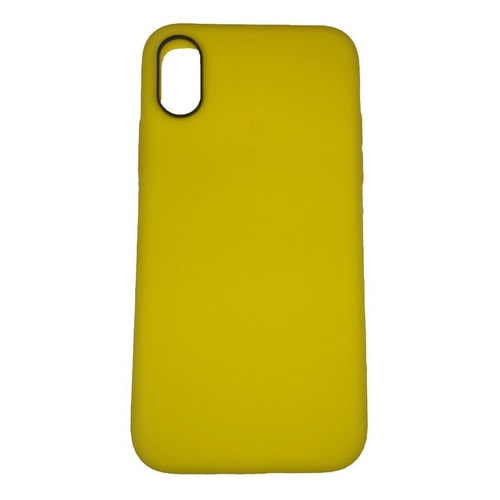 Capa Capinha Case Aveludada Para iPhone X / Xs / 10 Barato - Amarelo — foto 1
